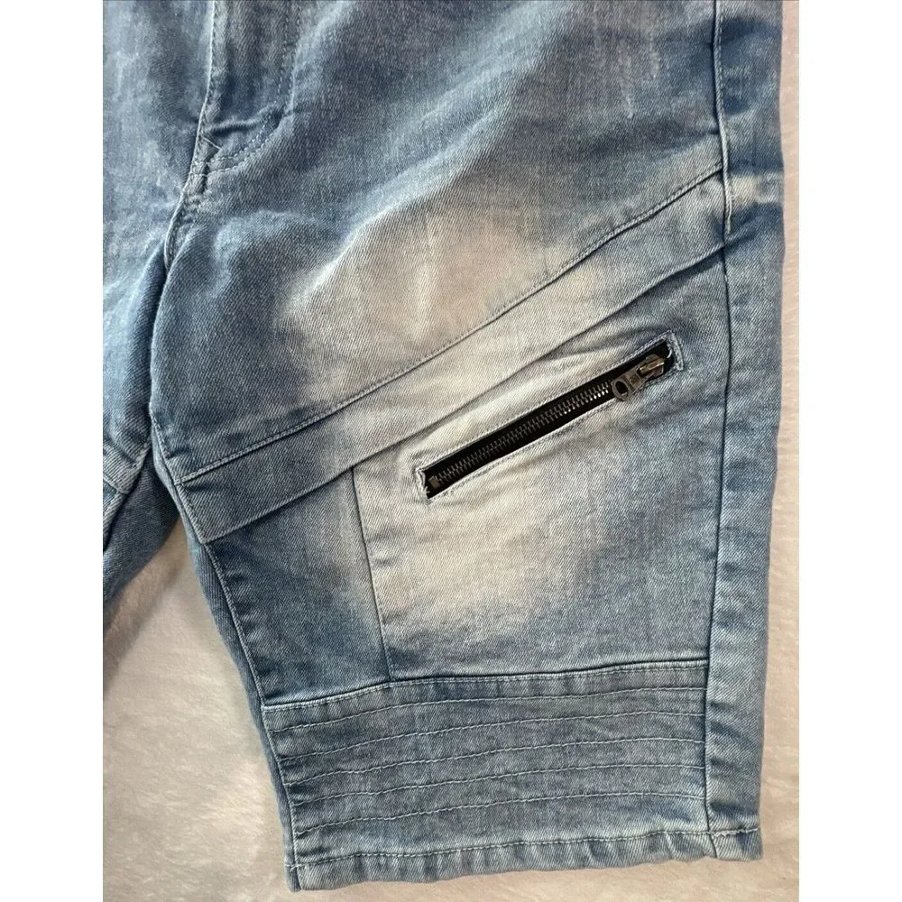 South Pole Shorts Mens 34 (Fits 36)‎ Slim Fit Jean Denim Jorts Faded Y2K 00s VTG